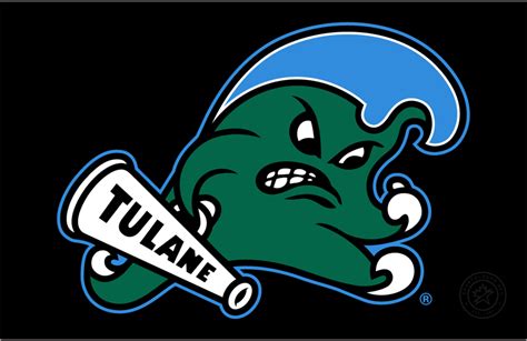 Tulane Green Wave Logo - Primary Dark Logo - NCAA Division I (s-t ...