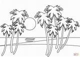 Beach Sunset Coloring Pages At GetColoringscom  Free Printable sketch template