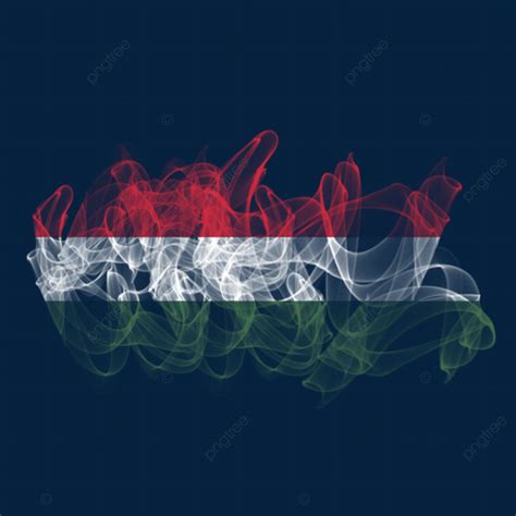 Abstract Smoke Effect Flag Of The Hungary National Day, Hungary ...