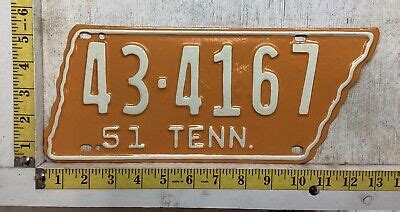 1951 Tennessee State Shaped License Plate | eBay