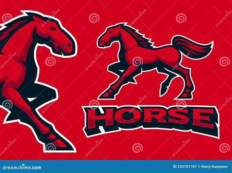 Mustang Mascot Badge stock vector. Illustration of animal - 235751747