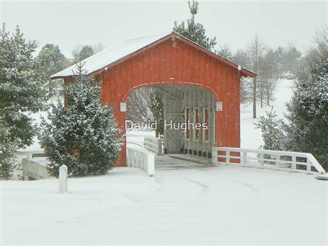 "The Snow an Covered Bridge of Goshen, Arkansas" by David Hughes | Redbubble