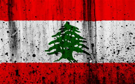 Download wallpapers Lebanese flag, 4k, grunge, flag of Lebanon, Asia ...