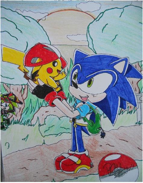 sonic and pikachu by 4sonicfan on DeviantArt