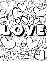 Love Coloring Page Digital Download Printable Heart Adult Fun  sketch template