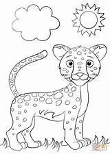 Cute Cartoon Jaguar coloring Page  Free Printable Coloring Pages sketch template
