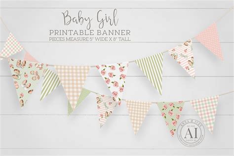 Printable Baby Girl Banner - Anna & Ivey