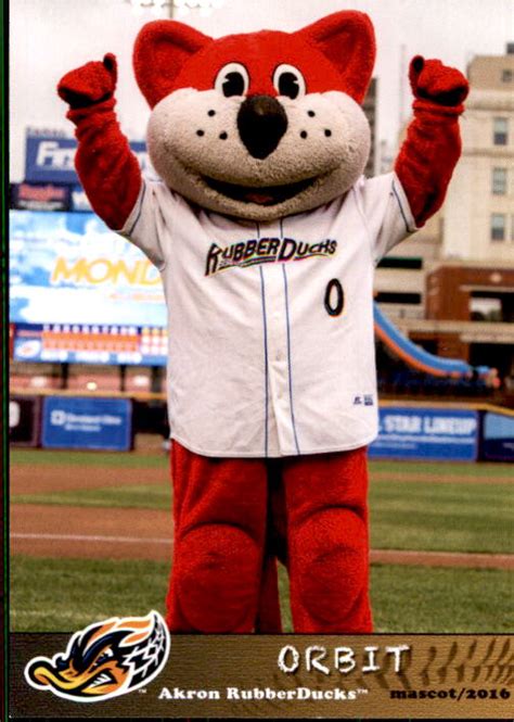 2016 Akron RubberDucks Grandstand #34 Orbit MASCOT - NM