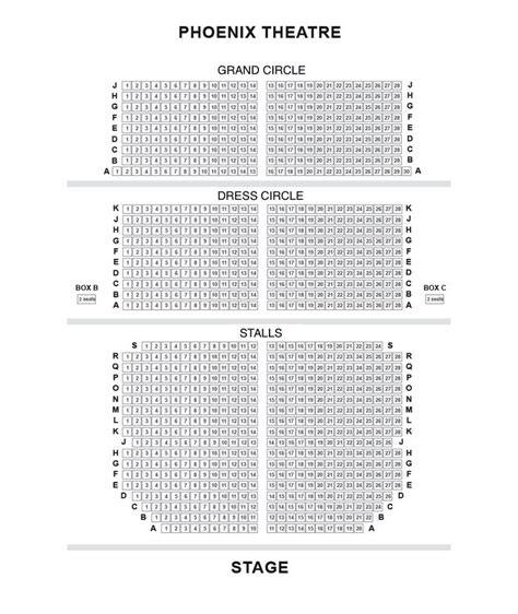 Phoenix Theatre London Seat Guide And Chart Phoenix Theater Seating ...