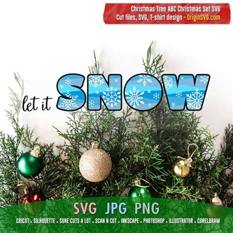 Snowflakes Christmas Font Alphabet ABC SVG – Origin SVG Art