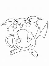 Raichu Coloring Page  Funny Pages sketch template