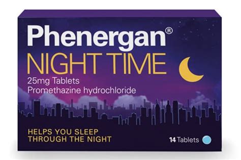 Phenergan Night Time 25mg (Promethazine) Sleep Aid - 14 Tablets