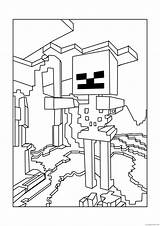 Minecraft Skeleton Coloring Page Coloring4free  Home sketch template