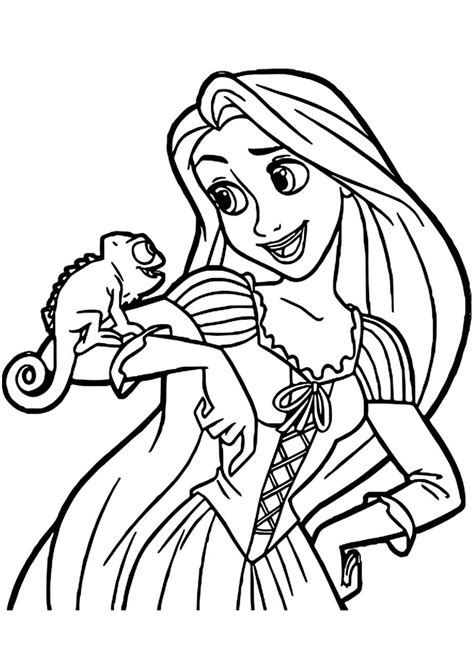 Tangled Coloring Pages: Princess Rapunzel & Flynn Rider » Printcolorcraft