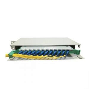 1U ODF Patch Panel Rack Mount Distribution Frame 12 Core Fiber Patch ...