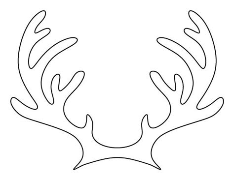 Printable Reindeer Antlers Template | Reindeer antlers, Christmas ...