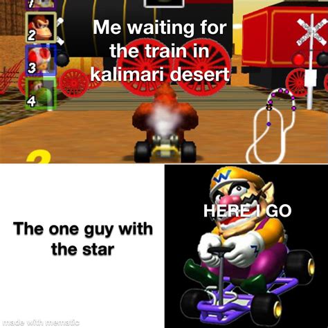 [MK64] Every time the train goes by there’s always that one guy with a ...