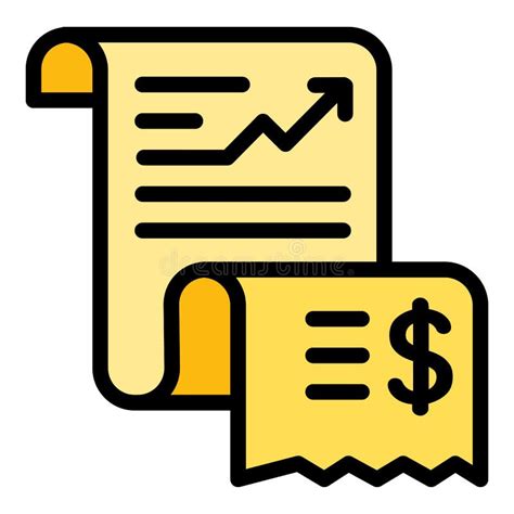 Paper Expense Report Icon, Outline Style Stock Vector - Illustration of design, customer: 182917076