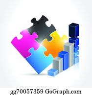 660 Puzzle Piece Business Graph Illustration Clip Art | Royalty Free - GoGraph