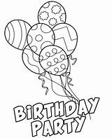 Birthday balloons coloring Sheet To Print sketch template