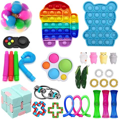 Loliuicca Sensory Fidget Toys Pack for Kids or Adults Figetget Toys Pack Hand Toys Stress ...