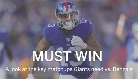 5 critical matchups Giants must win vs. Bengals - nj.com