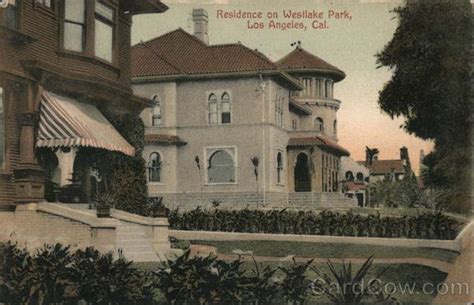 Residence on Westlake Park Los Angeles, CA Postcard