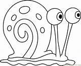 Spongebob Gary Coloring Page sketch template
