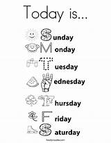 Days Of The Week Printable Coloring Pages  Home sketch template