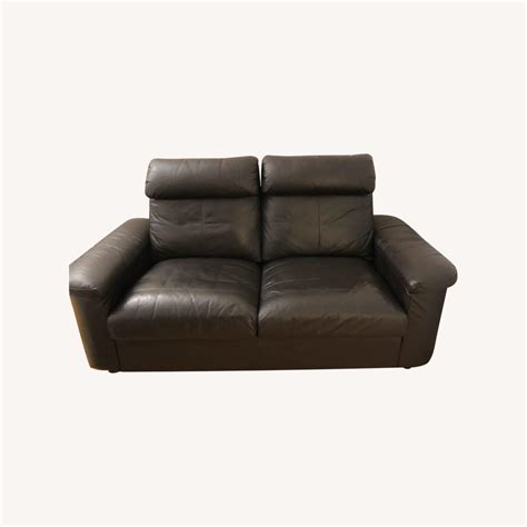 IKEA Leather Couch - AptDeco