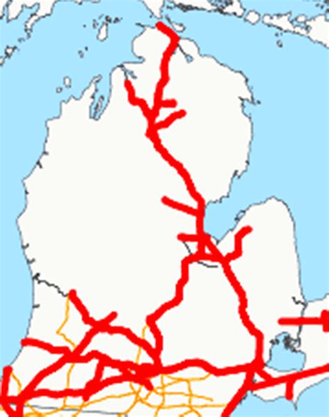 Michigan Railroad System Map