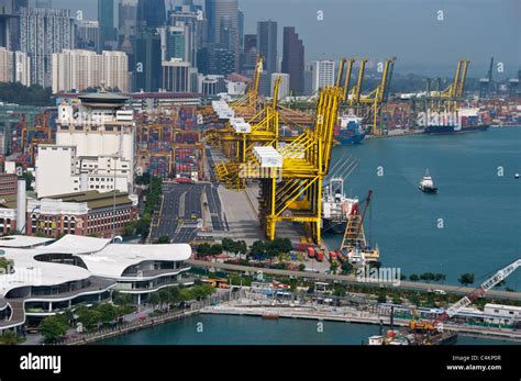 PSA Container port Singapore Stock Photo - Alamy