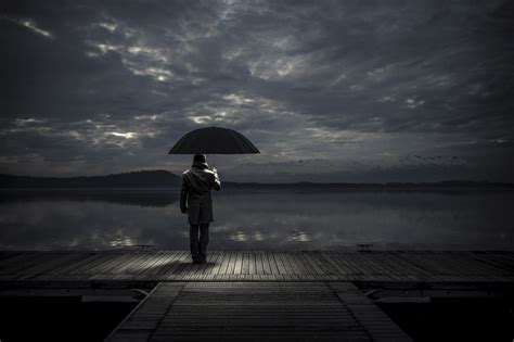 Alone man With Umbrella Wallpaper,HD Love Wallpapers,4k Wallpapers ...