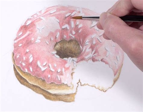 How to Draw a Doughnut with Colored Pencils | Colored pencils, Floral doodle, Drawings