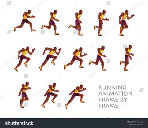 Man Run Cycle Animation Sprite Sheet Stock-vektor (royaltyfri) 1341267425 | Shutterstock