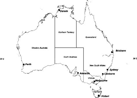 Map Of Australia With Capitals - Missy TEirtza