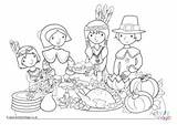 Thanksgiving Pilgrims Coloring Pages sketch template