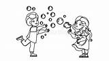 Blowing Bubbles Coloring Pages sketch template