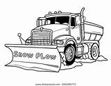 Winter Wonderland Coloring Page Snow Plow Stock Illustration 2442485773  sketch template