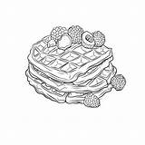 Waffles coloring page – Coloring Corner sketch template