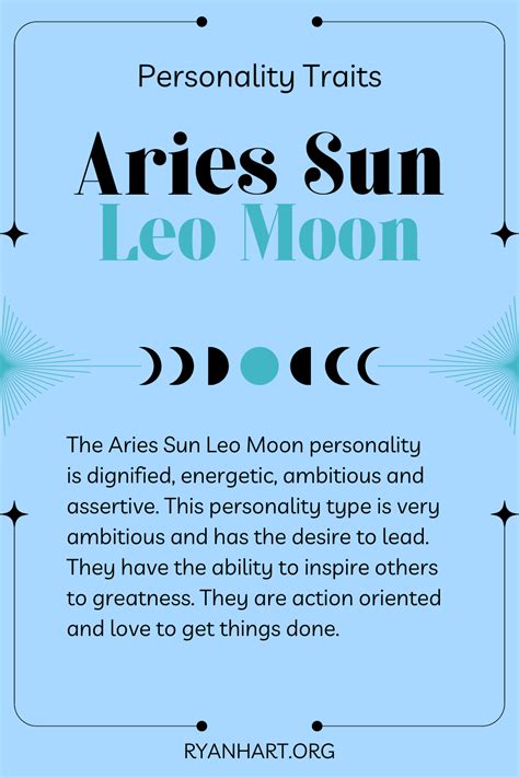 Aries sun leo moon personality traits – Artofit