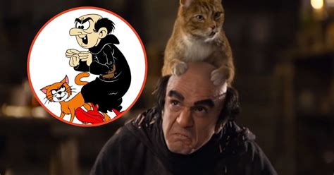 Historia real completa de Gargamel y su gato Azrael de Los Pitufos