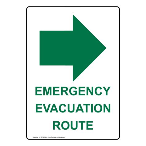 Evacuation Route Sign