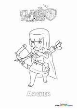 Archer From Clash Of Clans  Coloring Pages For Kids sketch template