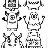 Cute Halloween Monster Coloring Page · Creative Fabrica sketch template