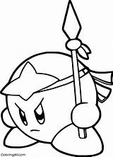 Spear Kirby Coloring Page  ColoringAll sketch template