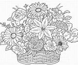 Flower Bouquet Coloring Pages sketch template