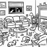Living Room Coloring Pages  Free & Printable sketch template
