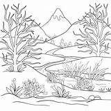 Coloring Book Mountain Peaks With Valley To Print And Online  sketch template