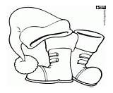 Santa Clauss clothing For Christmas coloring Page Printable Game sketch template